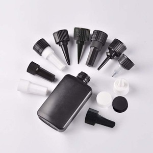 50/100ml nóng bán nhựa phẳng chai keo chai với vít cap Chất lượng cao ánh sáng tránh chai màu đen - Product Image 4