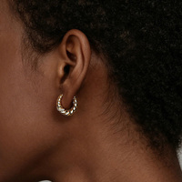 Boucles d'oreilles créoles clicker Huggie personnalisées en titane de qualité implantable ASTM F136 Gaby Jewelry