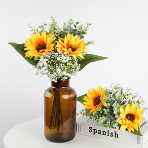 Bouquet de mariée artificiel Guanyi, fleurs en soie plastique, décoration de mariage, accessoires de photographie - Product Image 4