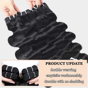 ผมต่อแบบเวฟ 15A  100% ผมแท้เวียดนาม  ไม่ผ่านการแปรรูป สีดำธรรมชาติ  แบบเย็บสองชั้นด้วยเครื่องจักร - Product Image 3