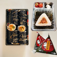 Healthy Halal Instant Sushi Fast Food Triangle Rice Ball Wholesale Korean Kimbap Snacks Coreanos
