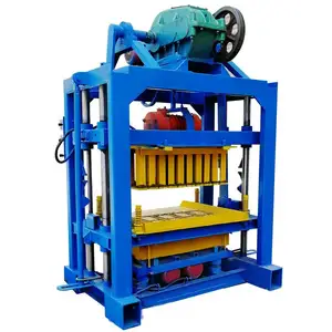 Petites mini machines manuelles de fabrication de briques diesel creuses en ciment en Ouganda fournisseur QTJ4-40 Chine