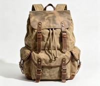 Sac à dos rétro imperméable pour homme, vintage 82105, sac de voyage pour ordinateur portable, toile cirée, 20L, bandoulière arquée, polyester, tout usage