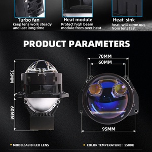 Sanvi Nuevo F55 Faros Delanteros con Lente de Proyector LED para Automóvil, Bombillas LED de Alta Potencia de 3 Pulgadas, Actualización - Product Image 5