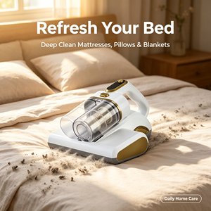 H10 Filtration Handheld Bed Dust Mite Remove Uv Mattress <b>Vacuum</b> Cleaner With Sanitizing for H10 Filtration Captures Tiny Al - Product Image 1