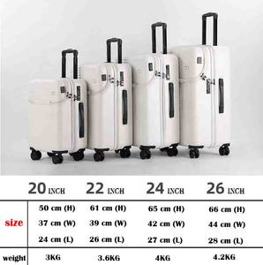 Maleta de Viaje con Ruedas Giratorias Universales y Candado TSA, Diseño Personalizado, 20, 22, 24, 26 Pulgadas, Color Caramelo, Material PC, Unisex - Product Image 5