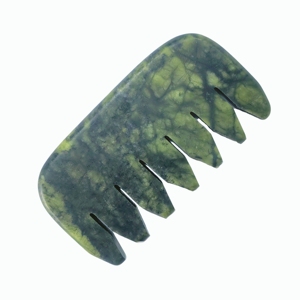 Peine de Jade Xiuyan Verde Natural para la Circulación Sanguínea del Cuero Cabelludo y Alivio del Estrés - Product Image 3