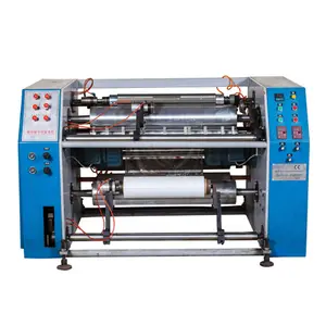 High Speed Semi-Automatic Jumbo Roll Plastic Film Stretch Film Slitting Rewinder Machine Price