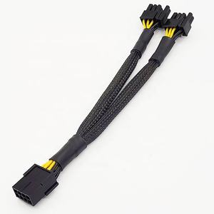 Заводской по индивидуальному заказу 18AWG PCI-e 8Pin к Dual 8 (6 + 2) Pin Y разветвитель Кабель PCI-E GPU видеокарта кабель питания с плетеным рукавом - Product Image 2