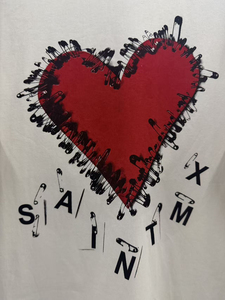 Nuova Moda Estiva <span class=keywords><strong>Casual</strong></span>, T-shirt da <span class=keywords><strong>Uomo</strong></span> con Stampa Cuore Rosso, <span class=keywords><strong>Abbigliamento</strong></span> SAINT di Alta Qualità, T-shirt CHAOS ODM all'Ingrosso per <span class=keywords><strong>Uomo</strong></span> - Product Image 5