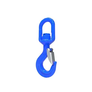 Shenli Rigging G100 Alloy Steel Swivel Hook With Latch/3T 5T 10T Swivel Chain Hoist Hook