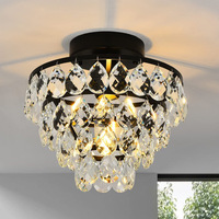 Lustre moderne LED en cristal or et chrome, plafonnier rond décoratif, ampoule E27, salon, chambre à coucher, salle à manger