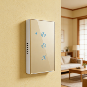 Interrupteur mural intelligent WiFi Tuya 1 Gang 2 voies 220V avec voyant néon pour positionnement nocturne - Product Image 1