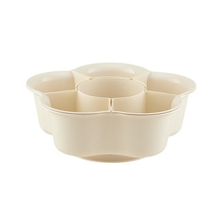 Rotating Hot <b>Pot</b> Platter Double Layer <b>Vegetable</b> Fruit Compartment For Washing Preparing Storing <b>Vegetables</b> PVC Material - Product Image 4