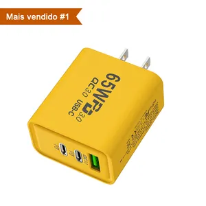 US EU caricatore per telefono cellulare USB C a C cavo dati linea Pd 65w veloce tipo C adattatore di ricarica caricabatterie PD