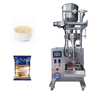 Máquina Envasadora Vertical Automática para Polvo y Gránulos en Bolsas de Arroz, 1kg 2kg 5kg, Apta para Cereales/Snacks/Nueces/Azúcar - Product Image 1