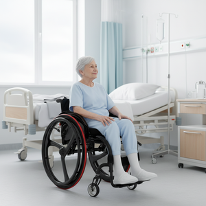 CA9881 Carrozzina Sportiva Leggera in Alluminio ad Alta Resistenza per Ausili per Terapia Riabilitativa - Product Image 3