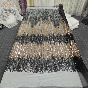 Pháp vải ren với màu sắc đôi hạt <span class=keywords><strong>Sequins</strong></span> và thạch cho đám cưới & bên Dresses cho Thổ Nhĩ Kỳ - Product Image 2