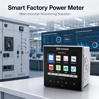 Analyseur de qualité d'alimentation intelligent pour usine, classe 0.2, Modbus TCP, Profinet, écran TFT, harmoniques 63e, système de compteur triphasé