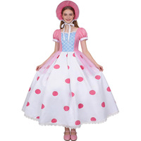 Costume Bo Peep pour femme adulte, ensemble robe longue de bergère, tenue de personnage d'anime cosplay Toy Story, étiquettes de source transfrontalière