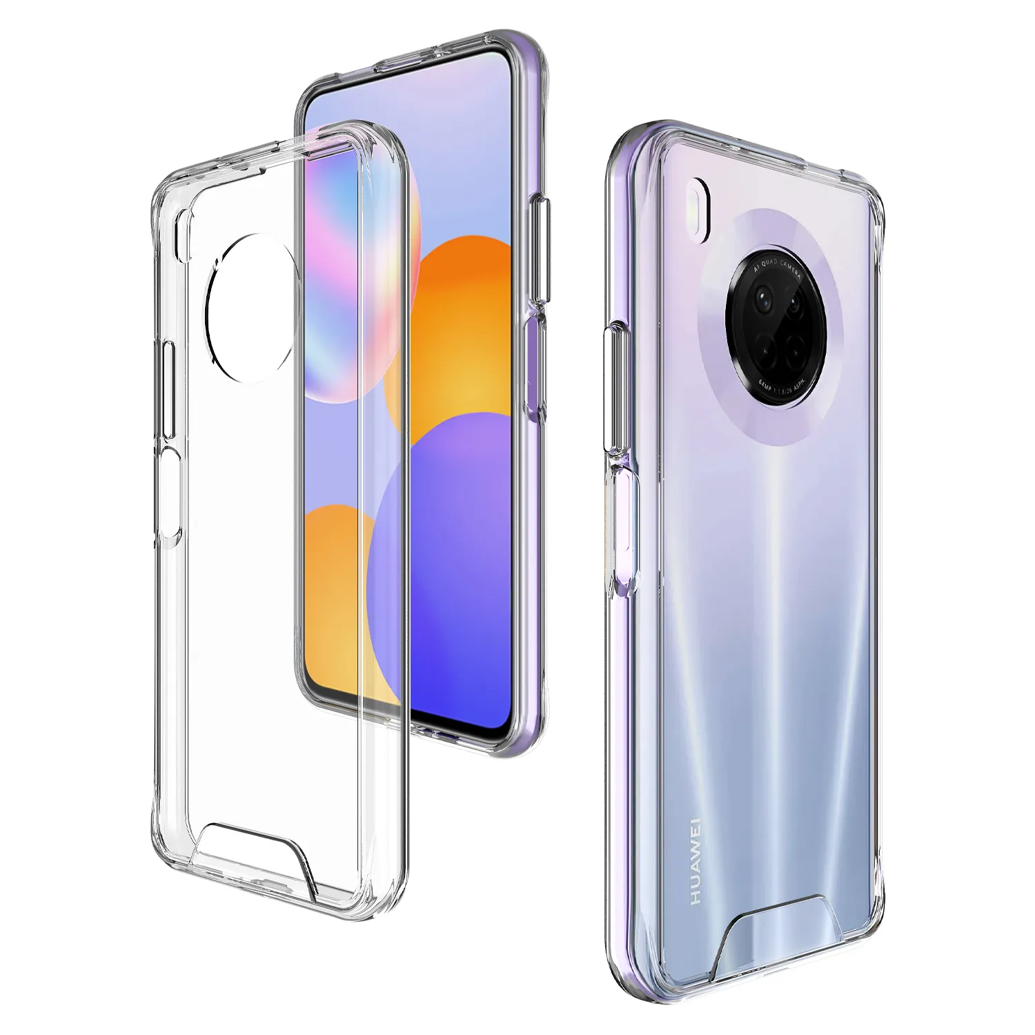 For Huawei Y9S Y9A Y9 2019 TPU PC Hybrid Cover phone Case,Transparent Cell Phone Case for Huawei Enjoy 20 Plus 5G