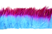 Plume de coq de poulet teinte violet pour artisanat, matériel de montage de mouches de pêche, accessoire de boucles d'oreilles en plumes de carnaval, décoration de fête