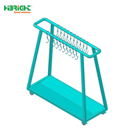 Étagère à viande portable en acier inoxydable 201, surface polie, installation rapide, rangement efficace, présentoir pour supermarché