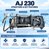 Nouveau système de propulsion à jet d'eau marine AJ230 260HP 190kW 4600RPM à flux mixte pour bateau de travail, de sauvetage et de patrouille RIB