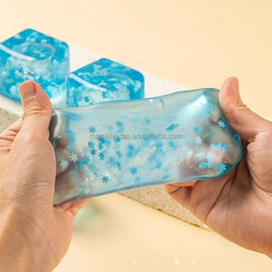 Juguete de Gel de Hielo Simulado en Forma de Cubo Unisex, Juguete de Plástico para Apretar y Aliviar la Presión en las Puntas de los Dedos para Niños y Niñas - Product Image 5