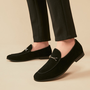 Mocassins en cuir véritable de qualité supérieure pour hommes, chaussures à enfiler pour le bureau, décontractées ou formelles, légères et confortables - Product Image 1
