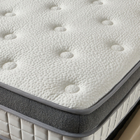7-Zonen Weiche Plüsch Orthopädische Camping-Matratze Mittelfest Taschenfederkern-Hybrid-Matratze mit Gel-Memory-Foam-Oberfläche