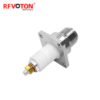Suministro de fábrica de alto voltaje HN hembra Jack 4 agujeros brida Panel montaje Cable RF coaxial conectores coaxiales