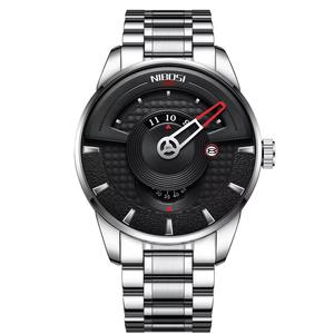Drioshipping lujo hombres de acero inoxidable cuarzo reloj de pulsera ventana de cristal elegante negocios Relojes Hombre Ronda - Product Image 3