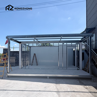 Unité de logement modulaire en conteneur, bâtiment pour zone touristique, réception, hall d'exposition avec balcon