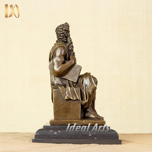 Statue da Tavolo in Bronzo di Mosè, Sculture Artistiche Occidentali Famose, Vendita all'Ingrosso - Product Image 4