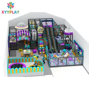 Parque de atracciones para niños, equipo de juegos para interiores, laberinto grande con toboganes para juegos interiores