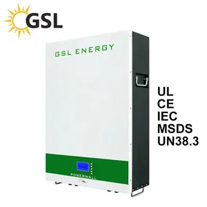 GSL energía larga vida 10 años de garantía de jardín Solar bomba de fuente de batería noche uso LiFePO4 Paquete de batería de litio de 5Kwh 7Kwh 10Kwh