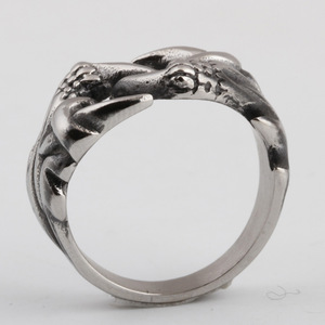 Anillo de Acero Inoxidable con Diseño de Garra de Dragón, Joyería para Hombre, Regalo con Diseño Geométrico de Animal, Color Acero - Product Image 2