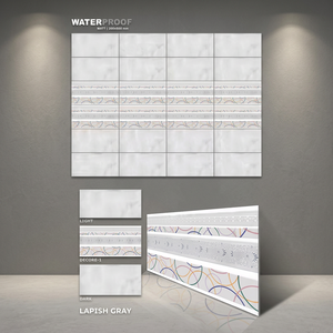 Carreaux muraux en céramique aspect pierre violettes/lavande, design moderne, 300x600mm, finition mate, motif marbre, pour intérieur, salle de bain, couloir - Product Image 5
