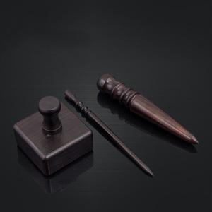 Set di strumenti per brunitura in pelle da 3 pezzi strumento per bordi sottili in legno affusolato <span class=keywords><strong>e</strong></span> finiture per cubetti di brunitura per portafogli con fori per cintura - Product Image 4