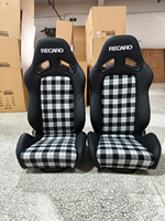 RE07 Recaro Verstellbarer Schwarzer PVC-Leder-Schalensitz mit Schwarzer Naht Carbon-Leder-Rückenlehne Rennsitz