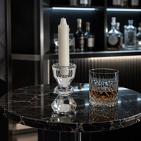 Support de bougie en cristal K9 de luxe fait main à facettes, haute clarté, décoration de table, ornement de Pâques pour la maison, marque Jingxiao