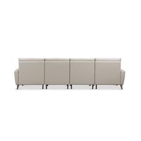 Canapé d'angle en cuir véritable moderne en forme de L, 4 places, pour salon, maison, luxe, vente en gros