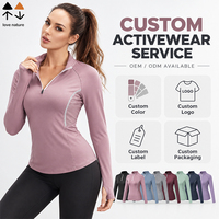 Haut de yoga pour femme à col montant et manches longues, léger, séchage rapide, manches raglan, idéal pour la course, la gym et l'entraînement