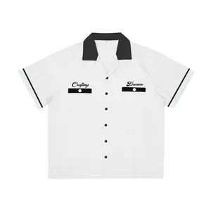 Groothandel In Nieuwe Heren Loszittende Kleur Bijpassende Geborduurde Shirts Met Korte Mouwen En Casual Shirts Met Cubaanse Kraag