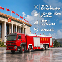 Camion Pompier Diesel Lourd HOWO 8x4 25000L 371HP WD615 Double Châssis Pompe à Haut Débit CB10/80 Canon Incendie PS70 Portée 80m ABS