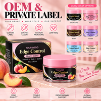 Gel Coiffant Fixation Forte Parfum Pêche pour Cheveux de Bébé, Tresses, Queues de Cheval et Bords Lisses