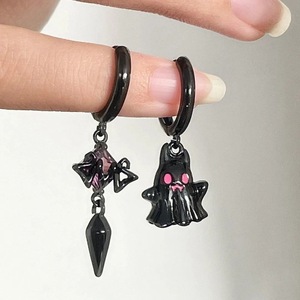 Cartoon Ghost Drop Earrings Zinc Alloy Asymmetrical Design Women's Fashion Earrings - Product Image 1