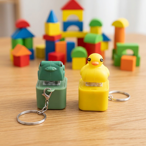 <b>Duck</b> Frog-Shaped Pop-Up LED <b>Light</b> & Sound Keychain with Soft Warm White <b>Light</b>-Kids Party Favor & Stress Relief Toy - Product Image 1