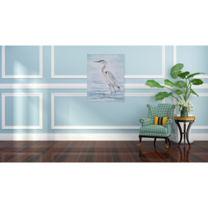 Peinture sur toile personnalisée faite à la main pour décoration de salon Art mural animaux Héron <span class=keywords><strong>cendré</strong></span> photos d'hôtel peintes à la main vente en gros - Product Image 2